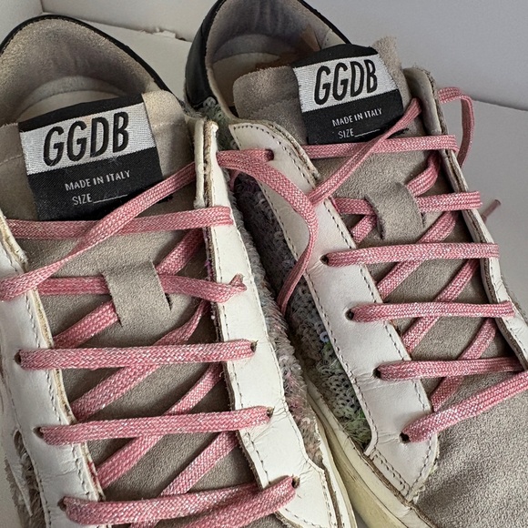 GOLDEN GOOSE-GGDB Rainbow 🌈 Sneakers with Pink Laces🩷, Size 6 - Picture 7 of 11